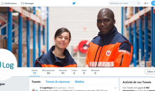 U log arrive sur réseaux sociaux twitter